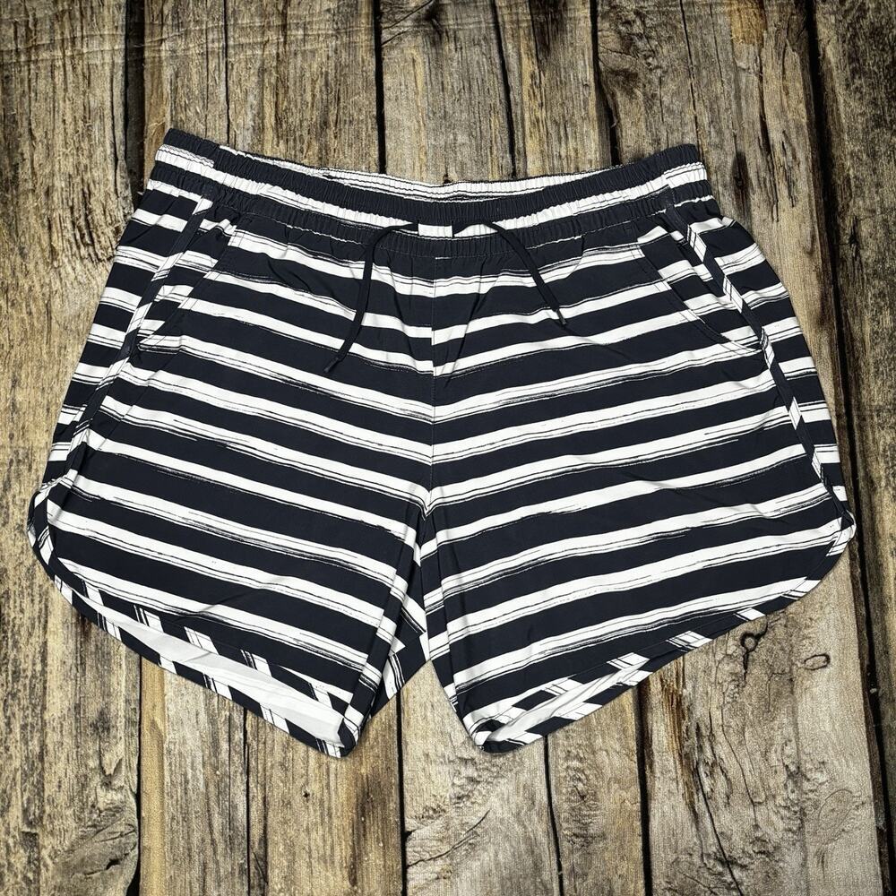 Columbia Mens 1X Swim Shorts Trunks Blue Stripes 6" Inseam